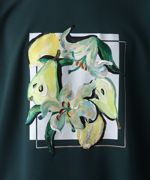 tk.TAKEO KIKUCHI(ティーケータケオキクチ)の「◆リリーアンドフルーツカットソー(Tシャツ/カットソー・メンズ・ホワイト/ブラック/モスグリーン・01/02/03)」の9枚目の写真