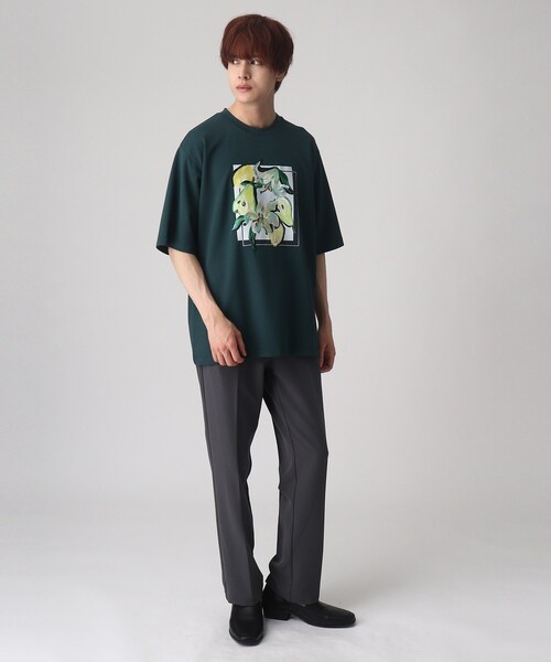 tk.TAKEO KIKUCHI(ティーケータケオキクチ)の「◆リリーアンドフルーツカットソー(Tシャツ/カットソー・メンズ・ホワイト/ブラック/モスグリーン・01/02/03)」の11枚目の写真