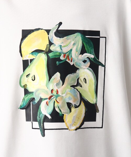 tk.TAKEO KIKUCHI(ティーケータケオキクチ)の「◆リリーアンドフルーツカットソー(Tシャツ/カットソー・メンズ・ホワイト/ブラック/モスグリーン・01/02/03)」の13枚目の写真