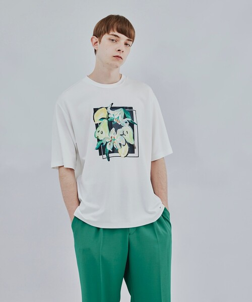 tk.TAKEO KIKUCHI(ティーケータケオキクチ)の「◆リリーアンドフルーツカットソー(Tシャツ/カットソー・メンズ・ホワイト/ブラック/モスグリーン・01/02/03)」の21枚目の写真