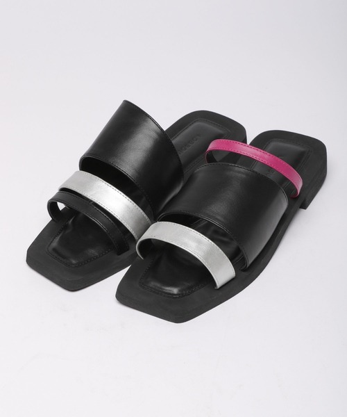 PAGEBOY（ページボーイ）の「アシメフラットサンダル（サンダル・レディース・ブラック系その他/シルバー系その他/ブラック系その他2・MEDIUM/LARGE）」の8枚目の写真