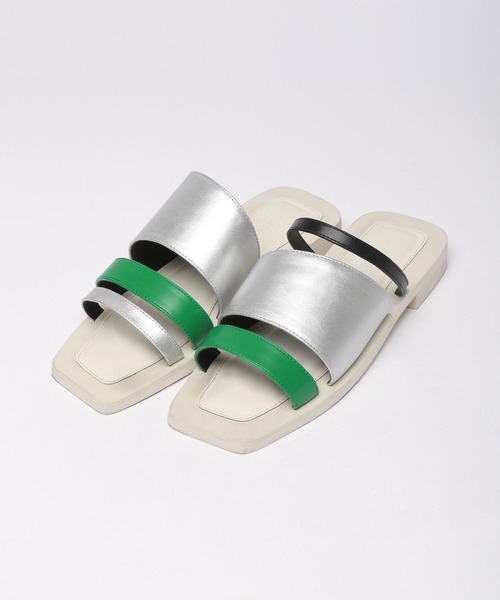 PAGEBOY（ページボーイ）の「アシメフラットサンダル（サンダル・レディース・ブラック系その他/シルバー系その他/ブラック系その他2・MEDIUM/LARGE）」の9枚目の写真