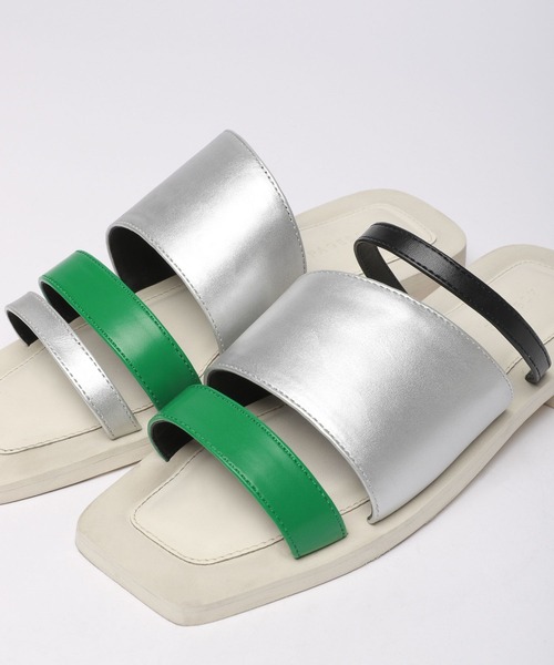 PAGEBOY（ページボーイ）の「アシメフラットサンダル（サンダル・レディース・ブラック系その他/シルバー系その他/ブラック系その他2・MEDIUM/LARGE）」の22枚目の写真