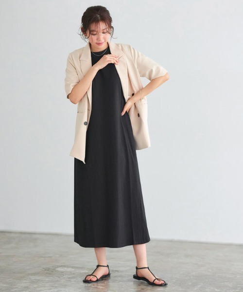 Pierrot（ピエロ）の「パフスリーブワンピース（ワンピース・レディース・テラコッタ/ブルー系その他/ブラック/ネイビー/ベージュ/ブラウン/ブルーグリーン/ライム/ブルー/オリーブ/チャコール・L/M/PM）」の19枚目の写真