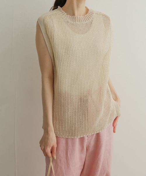 新品タグ付き　かぐれ　テープヤーンニットベスト　アーバンリサーチドアーズ テープヤーンニットベスト(FREE OFF): トップス｜URBAN RESEARCH公式