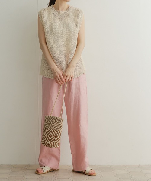 URBAN RESEARCH DOORS（アーバンリサーチドアーズ）の「ストローヤーンニットベスト（ベスト・レディース・グレー/ナチュラル・MEDIUM）」の15枚目の写真