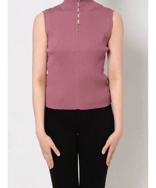 MERCURYDUO（マーキュリーデュオ）の「3WAYボタンノースリデザインニット（ニット/セーター・レディース・オフホワイト/グレー/ブラック/ピンク/ベージュ・FREE）」の19枚目の写真