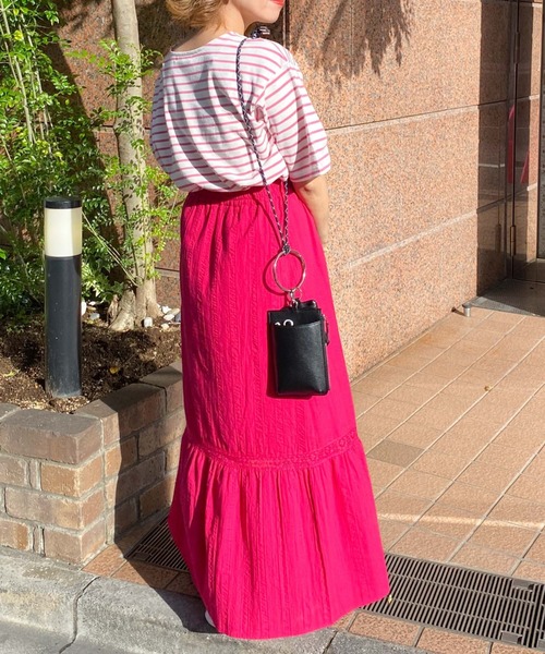 archives（アルシーヴ）の「バスクボーター半袖Ｔｅｅ（Tシャツ/カットソー・レディース・オレンジ/ホワイト×ブルー/ホワイト×ピンク/イエロー・MEDIUM）」の9枚目の写真