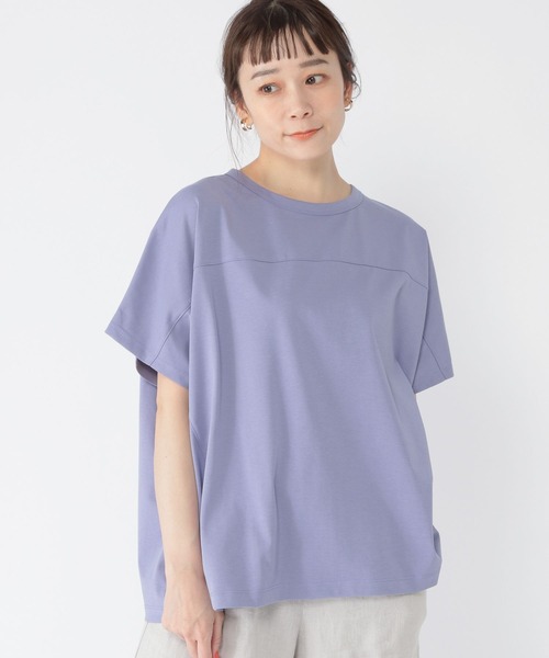 studio CLIP(スタディオクリップ)の「切り替えドルマンカットTシャツ(Tシャツ/カットソー・レディース・レッド/ブルー/オフホワイト/イエロー・FREE)」の3枚目の写真