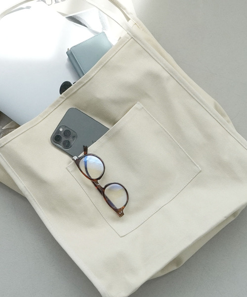 IAMUSE(アイアミューズ)の「キャンバスビッグトートバッグ R0131【IAMUSE】(トートバッグ・レディース・ホワイト/ブラック/カーキ/ブラウン・FREE)」の18枚目の写真