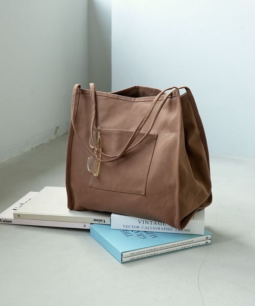 IAMUSE(アイアミューズ)の「キャンバスビッグトートバッグ R0131【IAMUSE】(トートバッグ・レディース・ホワイト/ブラック/カーキ/ブラウン・FREE)」の20枚目の写真