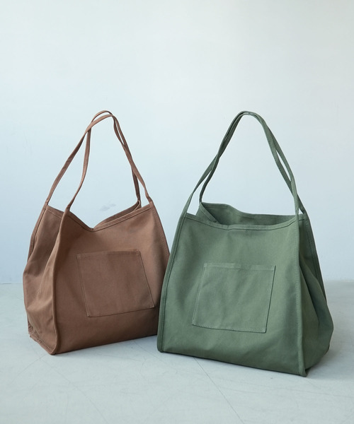 IAMUSE(アイアミューズ)の「キャンバスビッグトートバッグ R0131【IAMUSE】(トートバッグ・レディース・ホワイト/ブラック/カーキ/ブラウン・FREE)」の21枚目の写真