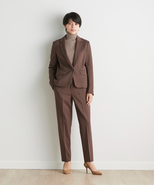 INED CLARO（イネドクラロ）の「ソフトサーモテーラードジャケット【セットアップ対応】（スーツジャケット・レディース・ブラウン/カーキ・7号/9号/11号）」の21枚目の写真