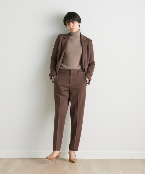 INED CLARO（イネドクラロ）の「ソフトサーモテーラードジャケット【セットアップ対応】（スーツジャケット・レディース・ブラウン/カーキ・7号/9号/11号）」の8枚目の写真
