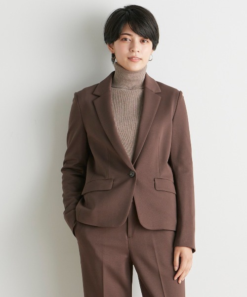 INED CLARO（イネドクラロ）の「ソフトサーモテーラードジャケット【セットアップ対応】（スーツジャケット・レディース・ブラウン/カーキ・7号/9号/11号）」の20枚目の写真