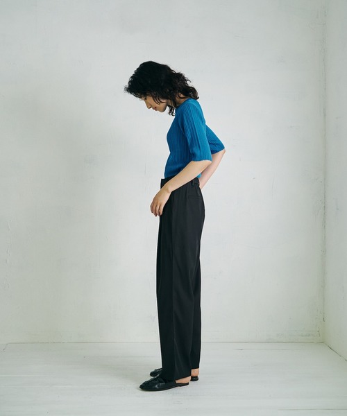 4youstory（フォーユーストーリー）の「【4youstory】リブニットトップス（Tシャツ/カットソー・レディース・ブラック/オレンジ/アイボリー/ブルー・FREE）」の16枚目の写真