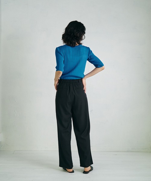 4youstory（フォーユーストーリー）の「【4youstory】リブニットトップス（Tシャツ/カットソー・レディース・ブラック/オレンジ/アイボリー/ブルー・FREE）」の15枚目の写真