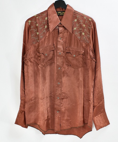 ヴィンテージ古着 70 S Temtex 刺繍入り ウエスタンシャツ Usa製 シャツ ブラウス Vintage ヴィンテージ のファッション通販 Zozotown