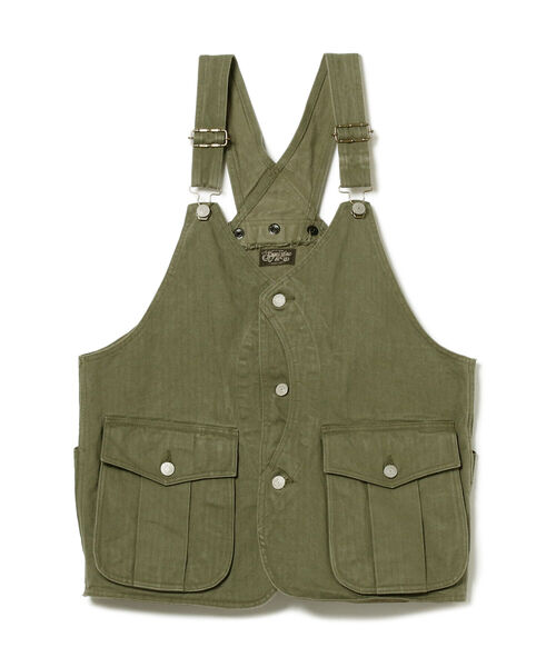 SUGAR CANE（シュガーケーン）の「SUGAR CANE / ヘリンボーン ハンティングベスト（ベスト・メンズ・オリーブ・MEDIUM）」の3枚目の写真