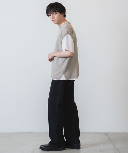 WEGO(ウィゴー)の「WEGO/リネンライクアンサンブルニットベスト(アンサンブル・メンズ・ブルー/ダークグリーン/ベージュ/ブラック・MEDIUM/LARGE)」の21枚目の写真