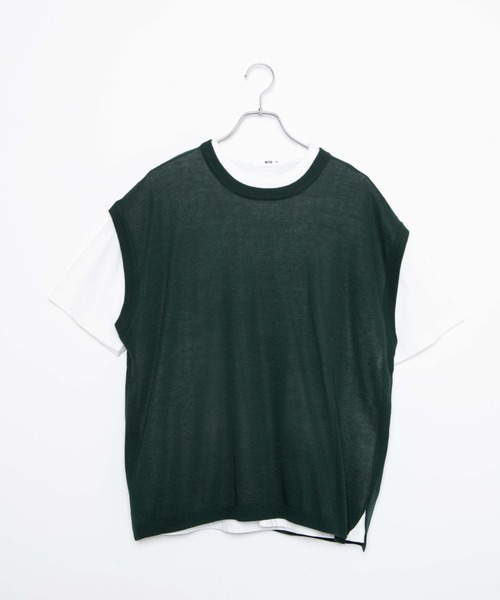 WEGO(ウィゴー)の「WEGO/リネンライクアンサンブルニットベスト(アンサンブル・メンズ・ブルー/ダークグリーン/ベージュ/ブラック・MEDIUM/LARGE)」の12枚目の写真