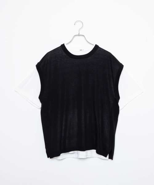 WEGO(ウィゴー)の「WEGO/リネンライクアンサンブルニットベスト(アンサンブル・メンズ・ブルー/ダークグリーン/ベージュ/ブラック・MEDIUM/LARGE)」の16枚目の写真