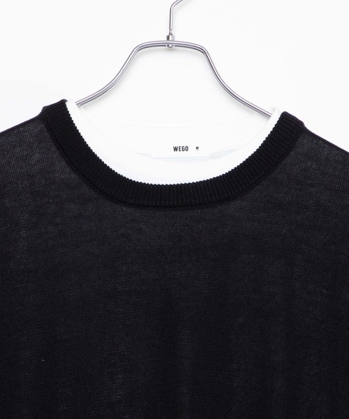 WEGO(ウィゴー)の「WEGO/リネンライクアンサンブルニットベスト(アンサンブル・メンズ・ブルー/ダークグリーン/ベージュ/ブラック・MEDIUM/LARGE)」の5枚目の写真