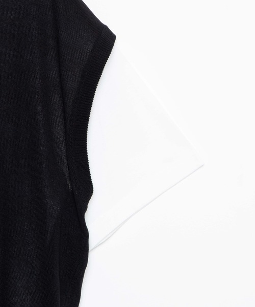 WEGO(ウィゴー)の「WEGO/リネンライクアンサンブルニットベスト(アンサンブル・メンズ・ブルー/ダークグリーン/ベージュ/ブラック・MEDIUM/LARGE)」の6枚目の写真