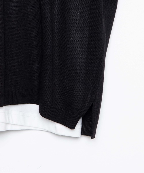 WEGO(ウィゴー)の「WEGO/リネンライクアンサンブルニットベスト(アンサンブル・メンズ・ブルー/ダークグリーン/ベージュ/ブラック・MEDIUM/LARGE)」の7枚目の写真