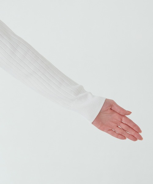 ROPE' PICNIC（ロペピクニック）の「ペプラムパールニットカーディガン（カーディガン/ボレロ・レディース・ブラック/オフホワイト/モスグリーン/パープル系その他6/オレンジ系その他4・38）」の14枚目の写真