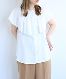 TRIANGLE PALETTE | ケープカラーノースリブラウス(シャツ/ブラウス)