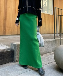 AIC. | 【再入荷】スポンジニットスリットロングスカート/前後2WAY(スカート)