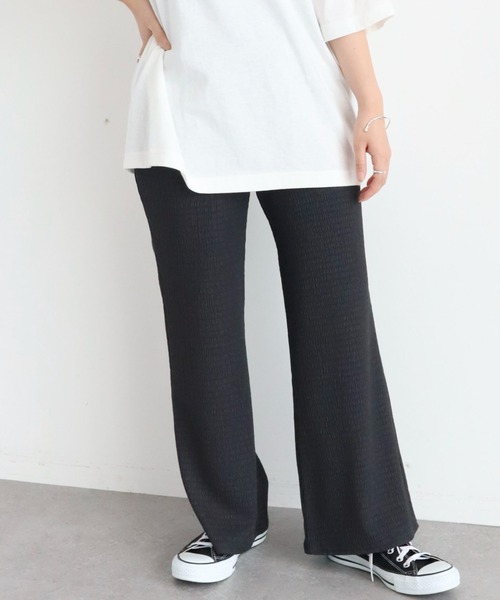 Green　Parks（グリーンパークス）の「ふくれジャガードカットパンツ（その他パンツ・レディース・アイボリー/チャコールグレー/イエロー/ブルー・FREE）」の3枚目の写真