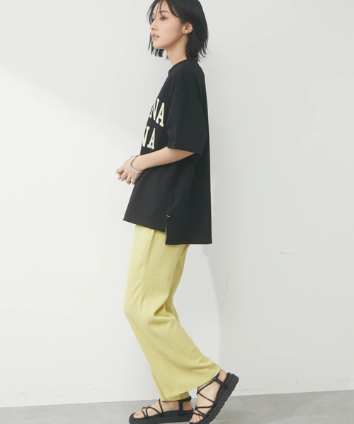 Green　Parks（グリーンパークス）の「ふくれジャガードカットパンツ（その他パンツ・レディース・アイボリー/チャコールグレー/イエロー/ブルー・FREE）」の8枚目の写真