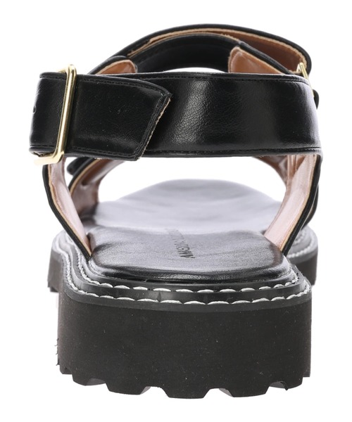 AMERICAN HOLIC（アメリカンホリック）の「ダブルステッチ厚底ベロクロサンダル（サンダル・レディース・アイボリー/ブラック・L/M）」の8枚目の写真