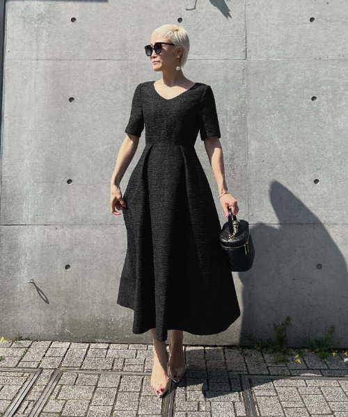 美品　JENNE ジェンヌ　オーガンジーボリュームワンピース　ブラック　M JENNE（ジェンヌ）の「オーガンジーボリュームワンピース（ワンピース
