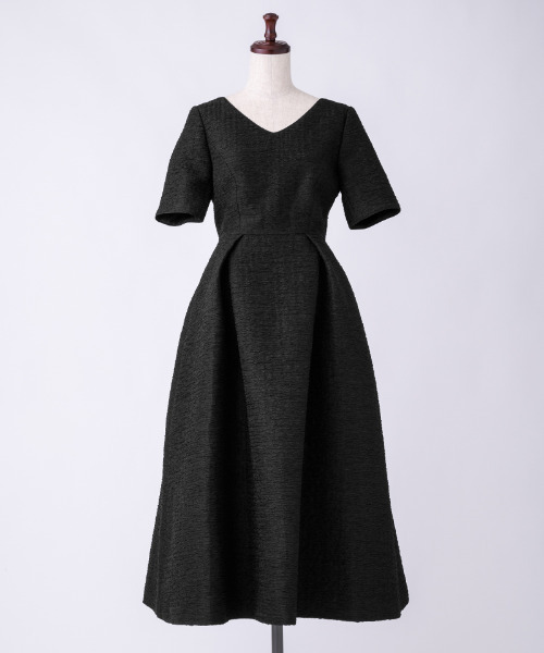 美品　JENNE ジェンヌ　オーガンジーボリュームワンピース　ブラック　M JENNE（ジェンヌ）の「オーガンジーボリュームワンピース（ワンピース