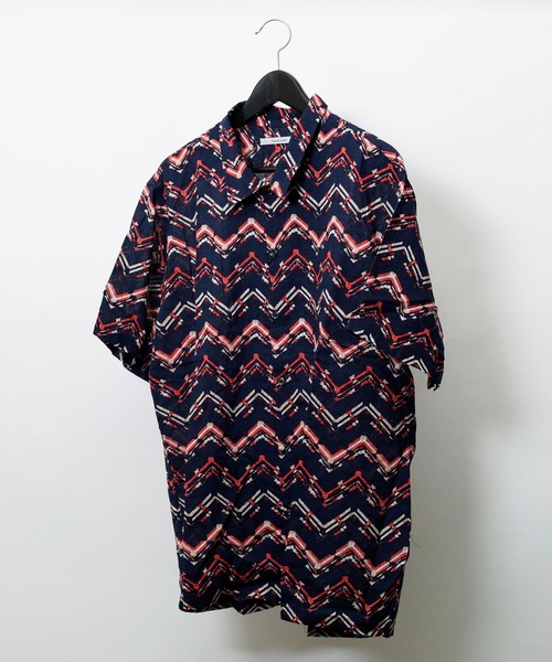 hardcover（ハードカバー）の「hardcover/半袖開襟シャツジグザグ（シャツ/ブラウス・メンズ・ホワイト・FREE）」の4枚目の写真