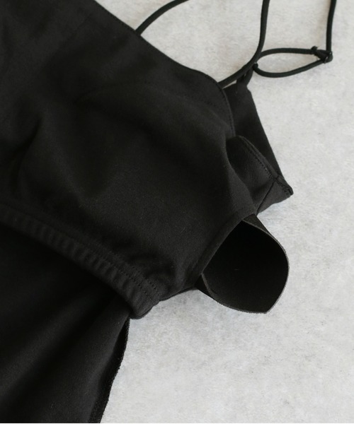 cepo(セポ)の「アシメトリー カップツキインナーキャミソール(キャミソール・レディース・ブラック/オフホワイト・M)」の8枚目の写真