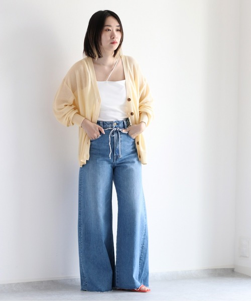 cepo(セポ)の「アシメトリー カップツキインナーキャミソール(キャミソール・レディース・ブラック/オフホワイト・M)」の13枚目の写真