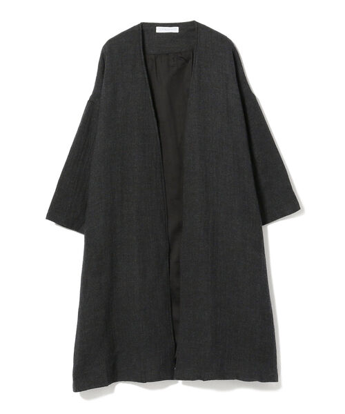 SETTO(セット)の「SETTO / GAUZE GOWN ガウンコート(ノーカラーコート・レディース・グレー・ONE SIZE)」の1枚目の写真
