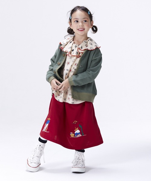 BIG FIELD(ビッグフィールド)の「メキシカン刺繍スカート(kids/S~LL)(スカート・キッズ・レッド/ブルー・LL/S/M/L)」の1枚目の写真