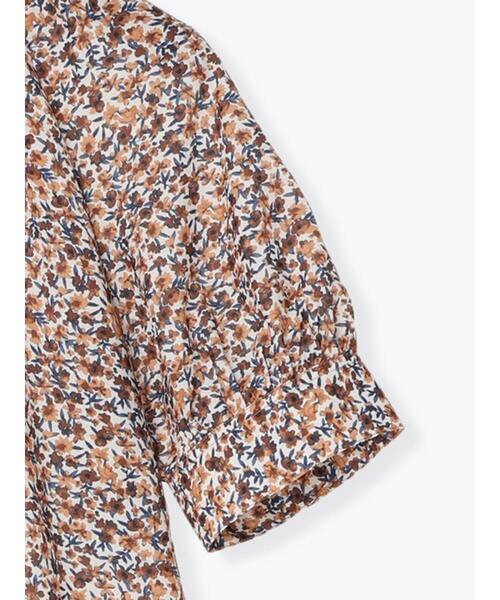 Te chichi（テチチ）の「花柄ギャザースタンドカラーブラウス（シャツ/ブラウス・レディース・ネイビー/ブラウン/オレンジ・ﾌﾘ-）」の16枚目の写真