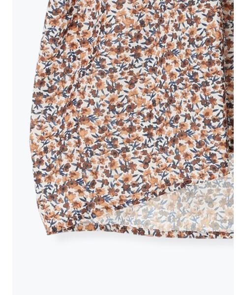 Te chichi（テチチ）の「花柄ギャザースタンドカラーブラウス（シャツ/ブラウス・レディース・ネイビー/ブラウン/オレンジ・ﾌﾘ-）」の15枚目の写真