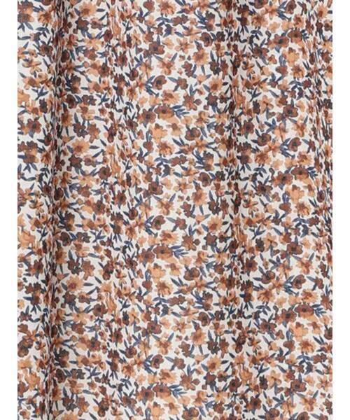 Te chichi（テチチ）の「花柄ギャザースタンドカラーブラウス（シャツ/ブラウス・レディース・ネイビー/ブラウン/オレンジ・ﾌﾘ-）」の13枚目の写真