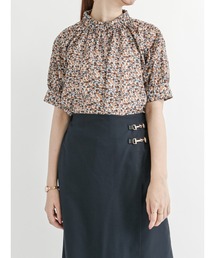 Te chichi | 花柄ギャザースタンドカラーブラウス(シャツ/ブラウス)