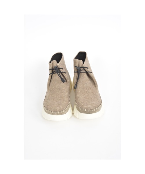 gomme（ゴム）の「ドローコードブーティー（ブーツ・レディース・ブラック/ベージュ・LARGE/MEDIUM/SMALL）」の7枚目の写真