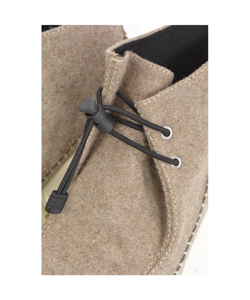 gomme（ゴム）の「ドローコードブーティー（ブーツ・レディース・ブラック/ベージュ・LARGE/MEDIUM/SMALL）」の11枚目の写真