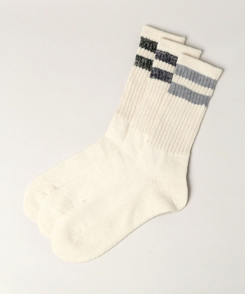 RAGEBLUE(レイジブルー)の「3Pセット/ラインロングソックス(ソックス/靴下・メンズ・ホワイト/その他5・FREE)」の2枚目の写真