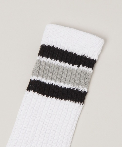 RAGEBLUE(レイジブルー)の「3Pセット/ラインロングソックス(ソックス/靴下・メンズ・ホワイト/その他5・FREE)」の3枚目の写真